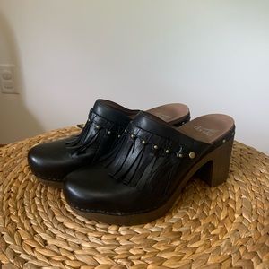 Dansko Dani fringe clogs, size 39